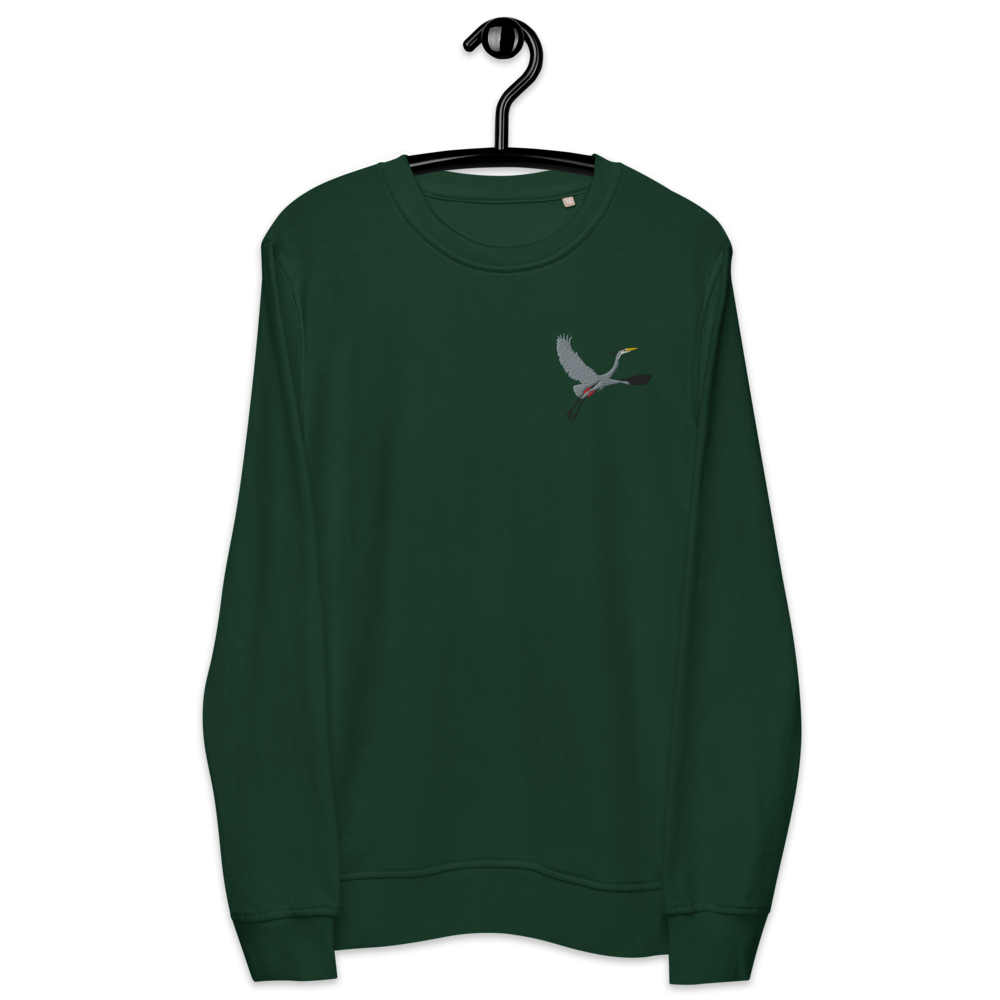 Embroidered Heron Sweater