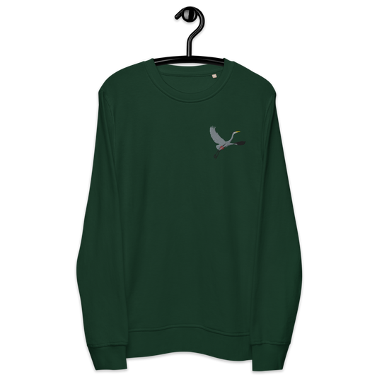 Embroidered Heron Sweater